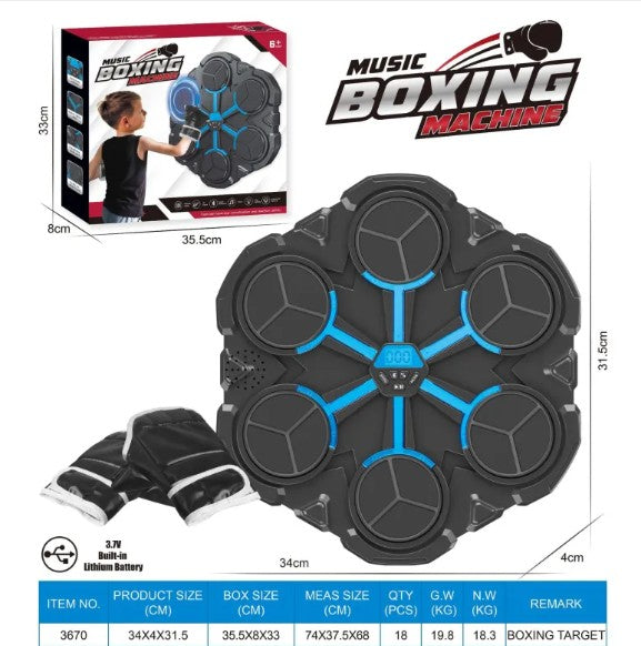 Music Boxing Target Machine, Interactive Boxing Reflex Trainer with Bluetooth Music — Basic / Bluetooth