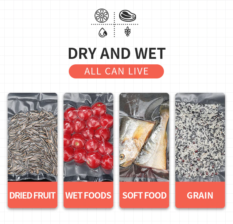 Vacuum Sealer Machine for Food Preservation, Automatic One-Touch Food Saver with Seal Bags — with 15 or 50 Bags