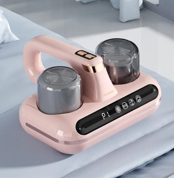 Mattress Vacuum Mite Remover, Cordless Handheld UV Bed Vacuum with 10kPa Suction — Pink / Green / White