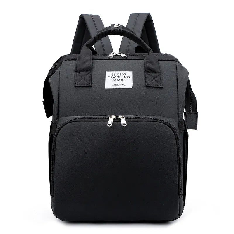 Large-Capacity Mommy Bag, Multi-Pocket Diaper Backpack with Side Bottle Pockets — 9 Colors