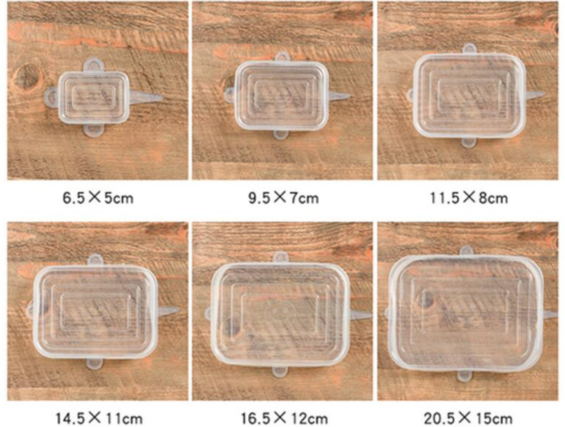 Silicone Stretch Lids for Food Storage, 12-Pack Reusable Food-Grade Silicone Lids in 6 Sizes — Multiple Colors