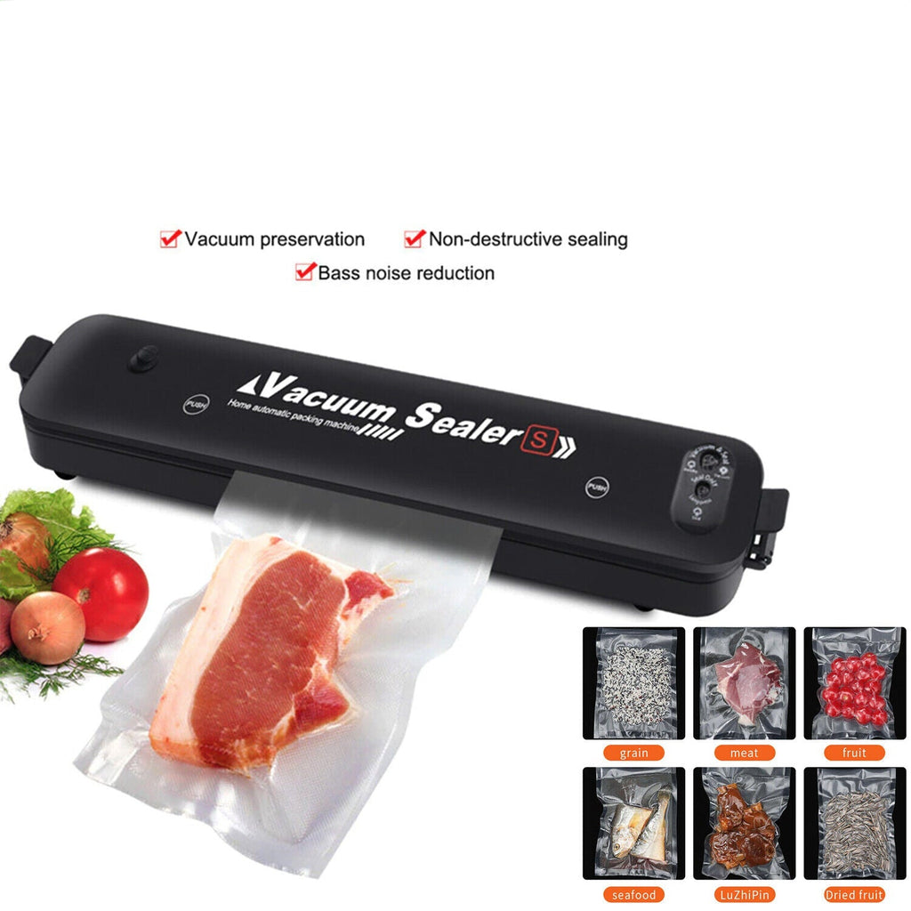 Vacuum Sealer Machine for Food Preservation, Automatic One-Touch Food Saver with Seal Bags — with 15 or 50 Bags