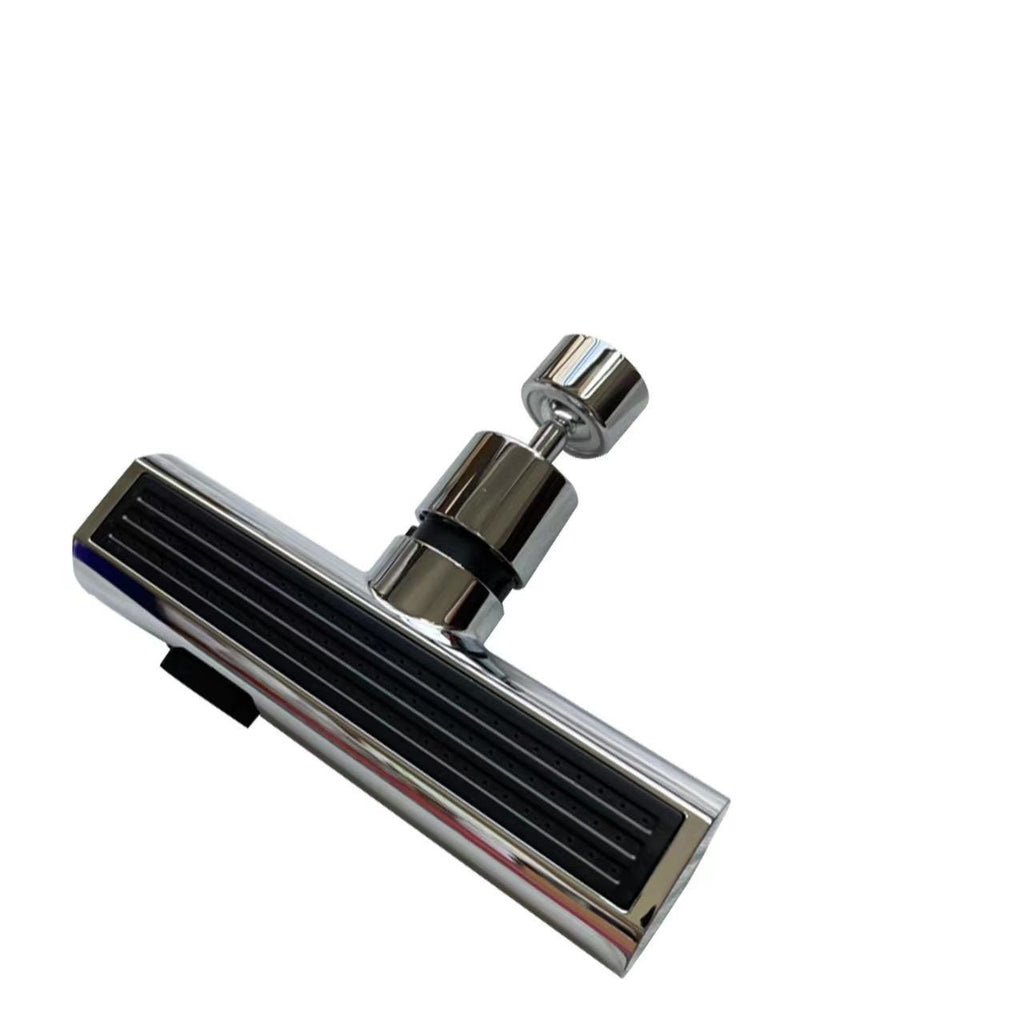 Universal Rotating Kitchen Faucet Waterfall Nozzle, 360° Swivel Tap Aerator with Copper Connector, Rainfall & Stream Modes