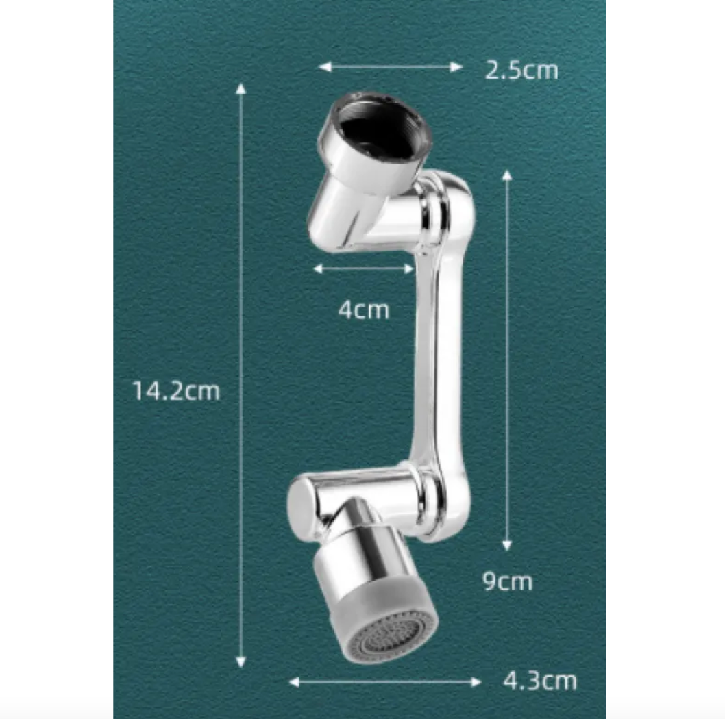 Universal 1080° Rotating Faucet Extender, Splash-Proof Tap Aerator with Adjustable Angle for Kitchen & Bathroom Sinks — 1PC / 2PC / 3PC