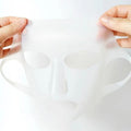3D Silicone Ear Hanging Face Mask, Reusable Waterproof Cover for Sheet & Mud Masks, Trimmable Ear Loops — 28x22cm / 29x22cm, White / Pink