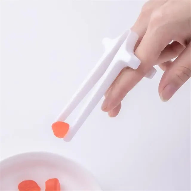Hands-Free Snack Chopsticks, Food-Grade Reusable Mini Snack Tongs for Gaming, Typing & Watching TV — Black / Grey / Pink / White