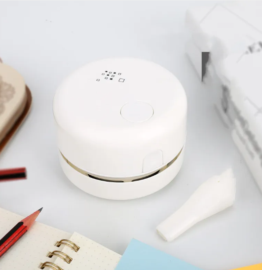 Mini Desktop Vacuum Cleaner, Portable Battery-Powered Handheld Desk Sweeper for Dust, Eraser Shavings & Crumbs — 4 Colors