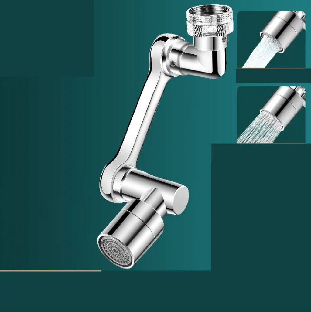 Universal 1080° Rotating Faucet Extender, Splash-Proof Tap Aerator with Adjustable Angle for Kitchen & Bathroom Sinks — 1PC / 2PC / 3PC