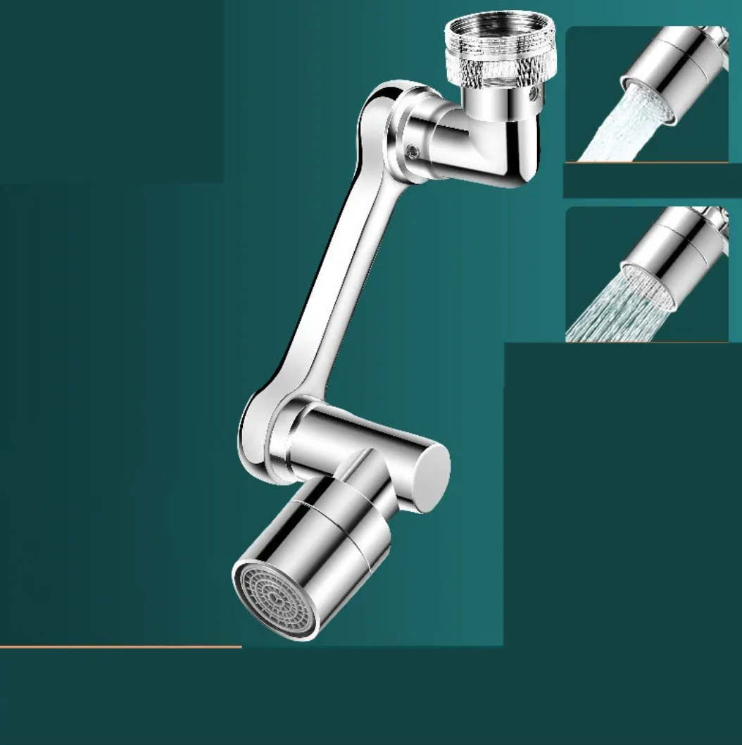 Universal 1080° Rotating Faucet Extender, Splash-Proof Tap Aerator with Adjustable Angle for Kitchen & Bathroom Sinks — 1PC / 2PC / 3PC