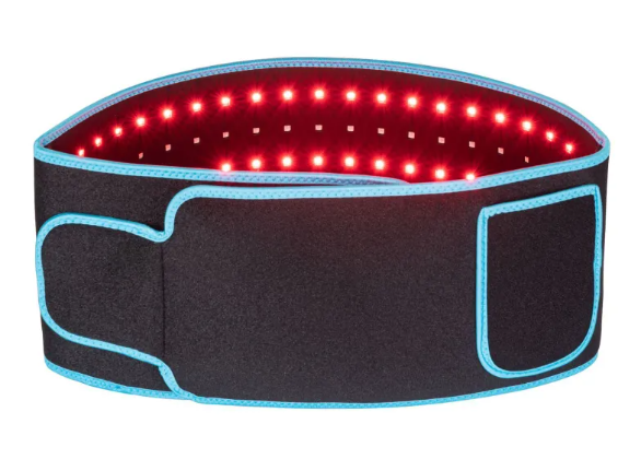 LED Infrared Belt Therapy Device, 105 LED Red & Infrared 660nm/850nm Heating Belt for Back, Waist, Shoulders & Neck — Black