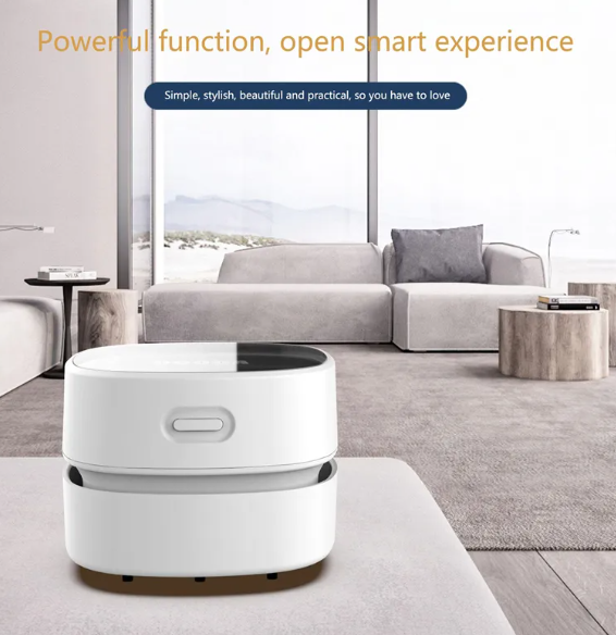 Desktop Vacuum Cleaner, Mini Table Dust Sweeper for Dust, Crumbs, Hair & Eraser Shavings — Multiple Colors & Battery Options
