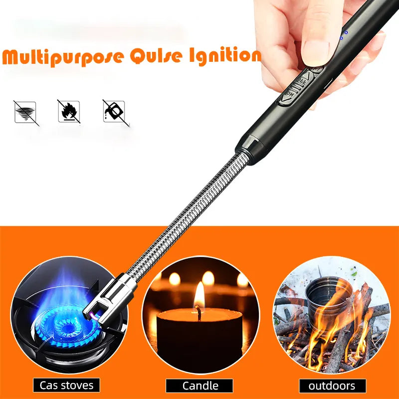 USB Electronic Igniter, 360° Rotating Flexible Long Neck Lighter — 6 Colors