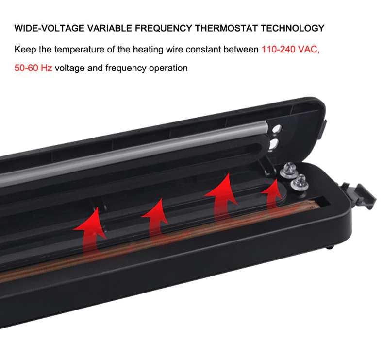 Vacuum Sealer Machine for Food Preservation, Automatic One-Touch Food Saver with Seal Bags — with 15 or 50 Bags