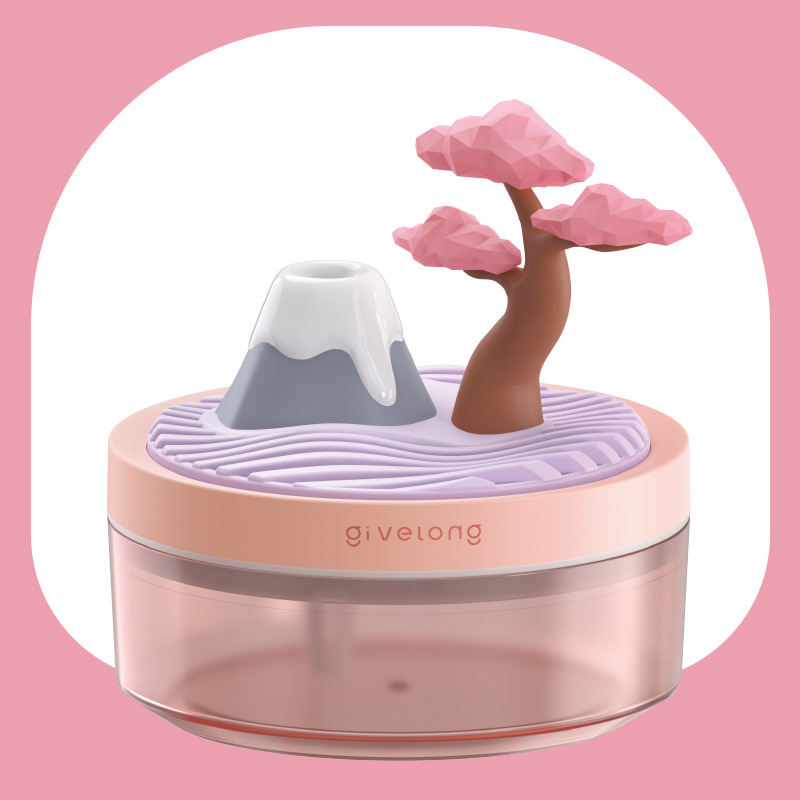 Portable USB Aroma Humidifier, Compact Landscape-Design Cool Mist Aromatherapy Diffuser, Quiet Desktop Air Humidifier for Home — Multiple Cute Styles