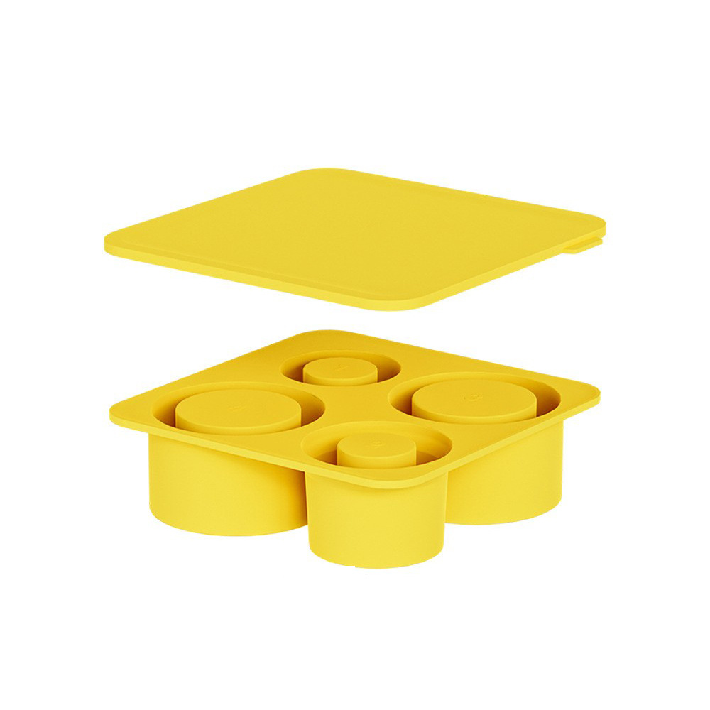 Cylindrical Ice Cube Mold for Tall Tumblers, 4-Grid Silicone Ice Cube Tray with Slow-Melt Cylinder Ice, Fits 30-40oz Tumblers, for Cocktails