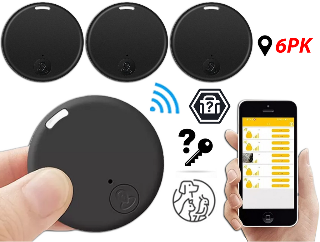 Bluetooth Item Finder Key Tag, App-Paired Locator for Keys, Wallet, Bags & Remotes — Audible Alarm, Two-Way Phone Find — 2/4/6/8 Packs