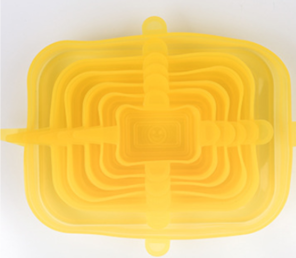 Silicone Stretch Lids for Food Storage, 12-Pack Reusable Food-Grade Silicone Lids in 6 Sizes — Multiple Colors