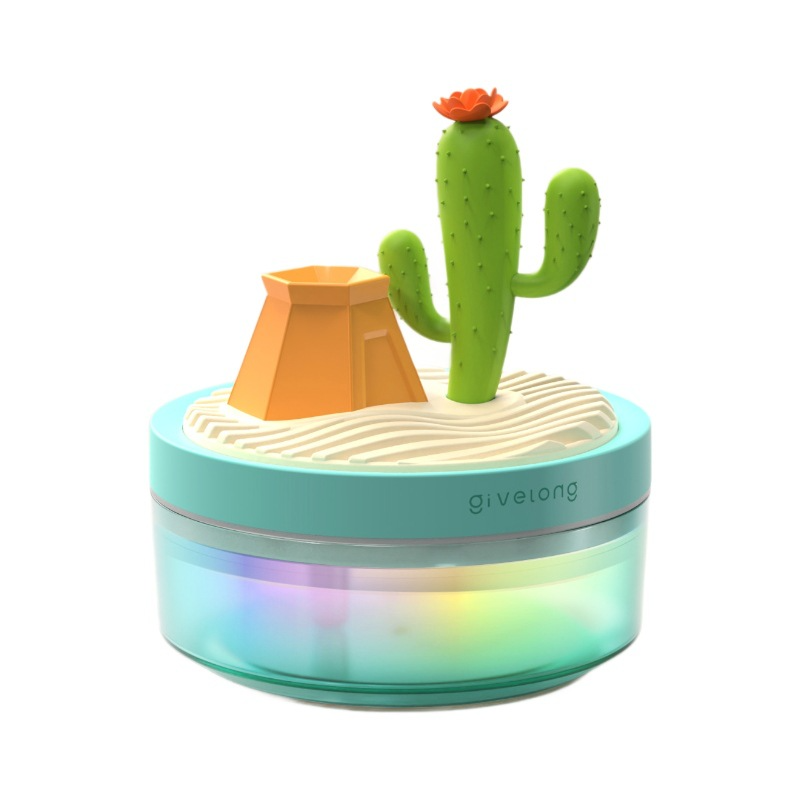 Portable USB Aroma Humidifier, Compact Landscape-Design Cool Mist Aromatherapy Diffuser, Quiet Desktop Air Humidifier for Home — Multiple Cute Styles