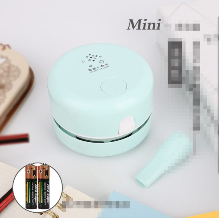 Mini Desktop Vacuum Cleaner, Portable Battery-Powered Handheld Desk Sweeper for Dust, Eraser Shavings & Crumbs — 4 Colors