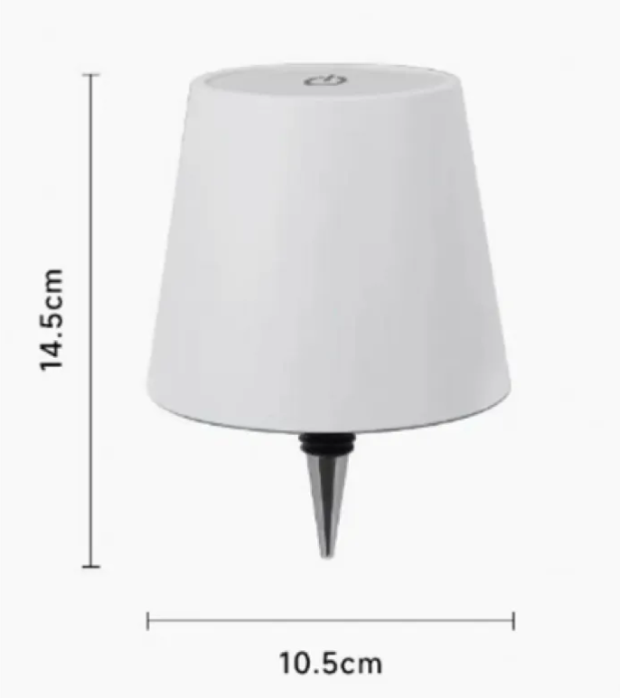 LED Bottle Lamp Rechargeable Dimmable Table Lamp, Wireless Wine Bottle Light Kit with Touch Dimming & 3 Color Modes — Black / White