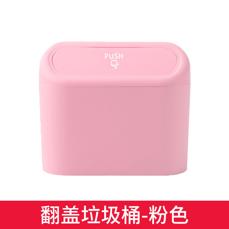 Car Door Hanging Trash Can, Mini Leakproof ABS Garbage Bin with Flip-Top Lid — Multiple Options
