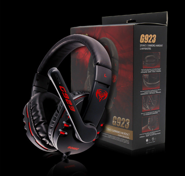 G923 Professional Over-Ear Gaming Headset with Microphone, Wired 3.5mm Stereo Noise-Reducing Headphones for PC, PS4, PS5, Xbox & Switch