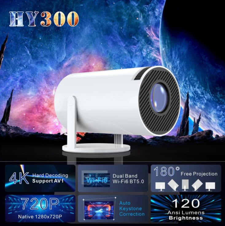 Portable Mini Projector, 720p Compact Home Theater Projector for Movies, Gaming & Presentations — EU / US / UK / AU