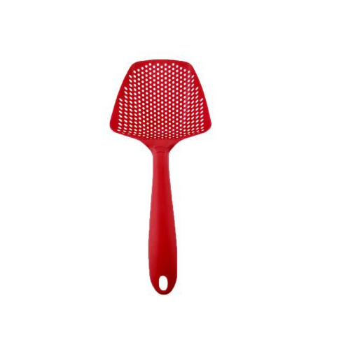Kitchen Water Strainer Spatula, Large Slotted Scoop & Ice Shovel in Non-Toxic Nylon with Hanging Hole, 34.5x12.5x6cm — Multi-Color