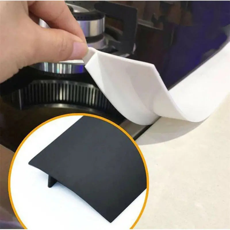 Heat-Resistant Silicone Gap Cover for Clean Countertops - Kitchen Appliance Gap Filler for Stove, Washer, and Counter Sealing