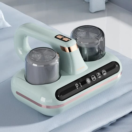 Mattress Vacuum Mite Remover, Cordless Handheld UV Bed Vacuum with 10kPa Suction — Pink / Green / White