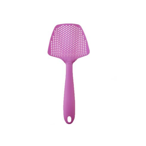 Kitchen Water Strainer Spatula, Large Slotted Scoop & Ice Shovel in Non-Toxic Nylon with Hanging Hole, 34.5x12.5x6cm — Multi-Color