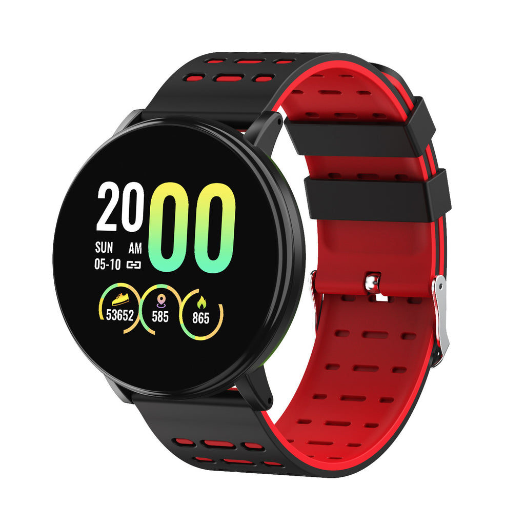 D19119plus Smart Fitness Bracelet, 1.3-Inch Touchscreen Activity Tracker with Step Counter & Sleep Monitor, USB Charging — Silicone Band