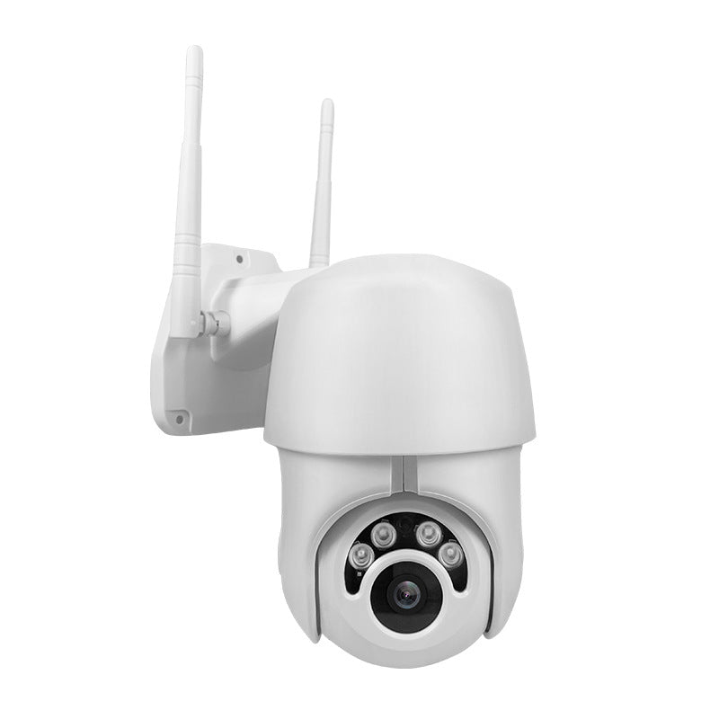 Wireless Security Camera Outdoor Indoor, 1080p HD WiFi PTZ Camera, 360° View, IP66 Waterproof, Night Vision, Motion Detection & Auto Tracking — White