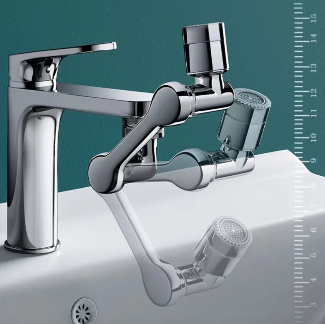 Universal 1080° Rotating Faucet Extender, Splash-Proof Tap Aerator with Adjustable Angle for Kitchen & Bathroom Sinks — 1PC / 2PC / 3PC