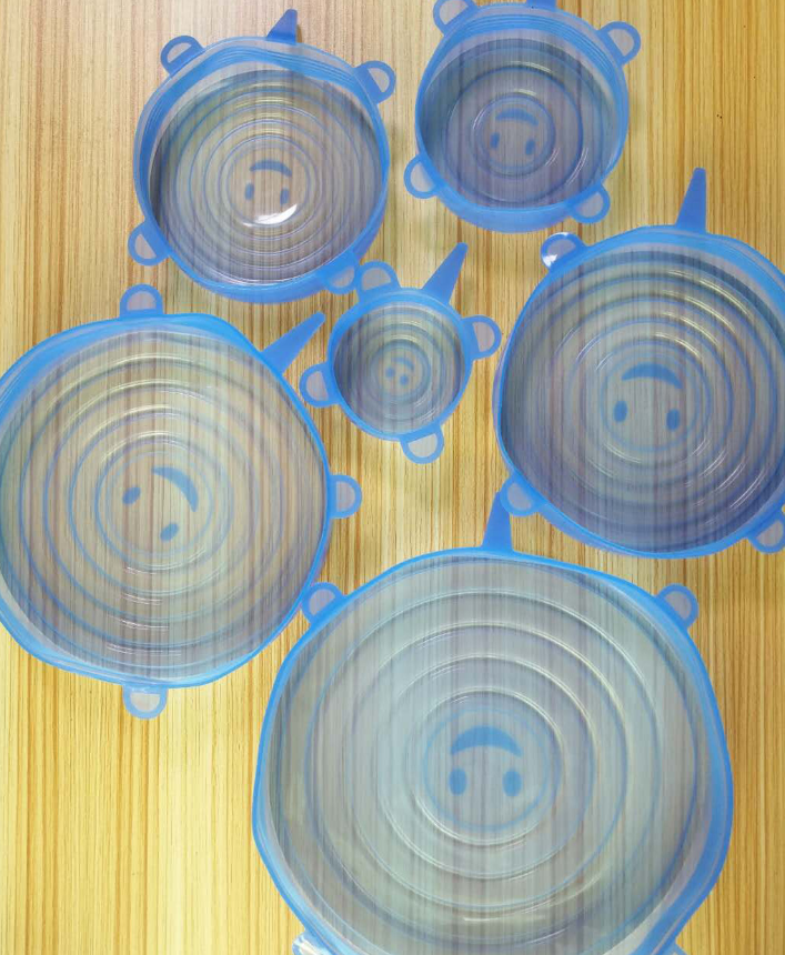 Silicone Stretch Lids for Food Storage, 12-Pack Reusable Food-Grade Silicone Lids in 6 Sizes — Multiple Colors