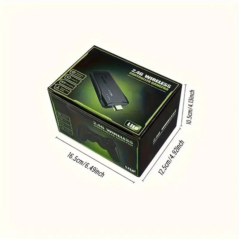Mini Retro Game Stick Console, 20000+ Built-In Classic Games with 9 Emulators, HDMI Output & 64G Card, 2 Wireless Controllers