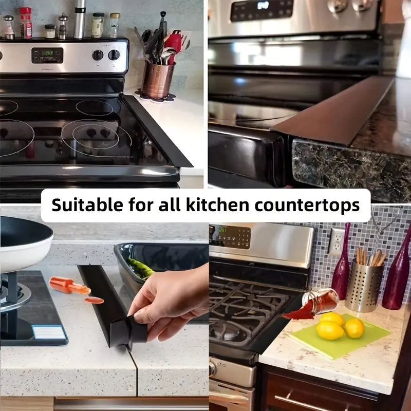 Silicone Stove Gap Cover - Heat-Resistant Kitchen Counter Gap Filler Between Stove and Countertop