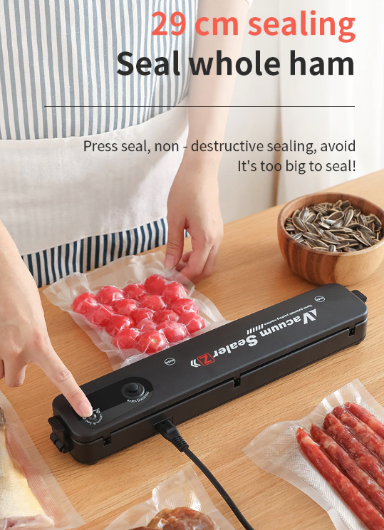 Vacuum Sealer Machine for Food Preservation, Automatic One-Touch Food Saver with Seal Bags — with 15 or 50 Bags