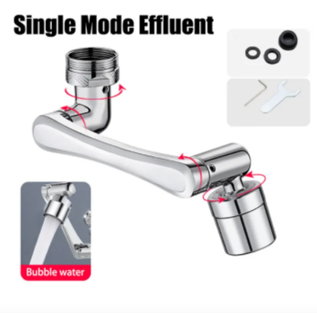 Universal 1080° Rotating Faucet Extender, Splash-Proof Tap Aerator with Adjustable Angle for Kitchen & Bathroom Sinks — 1PC / 2PC / 3PC