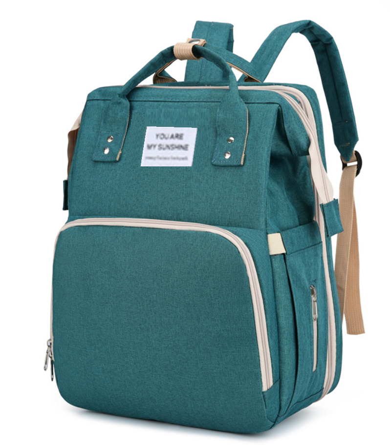 Large-Capacity Mommy Bag, Multi-Pocket Diaper Backpack with Side Bottle Pockets — 9 Colors