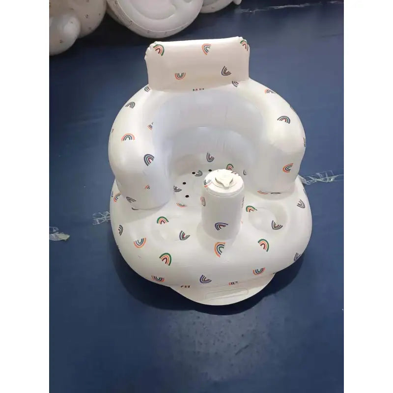 Inflatable Baby Chair for Dining & Bath, Portable PVC Baby Seat with Built-In Air Pump — Cute Designs