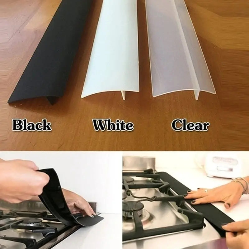 Heat-Resistant Silicone Gap Cover for Clean Countertops - Kitchen Appliance Gap Filler for Stove, Washer, and Counter Sealing