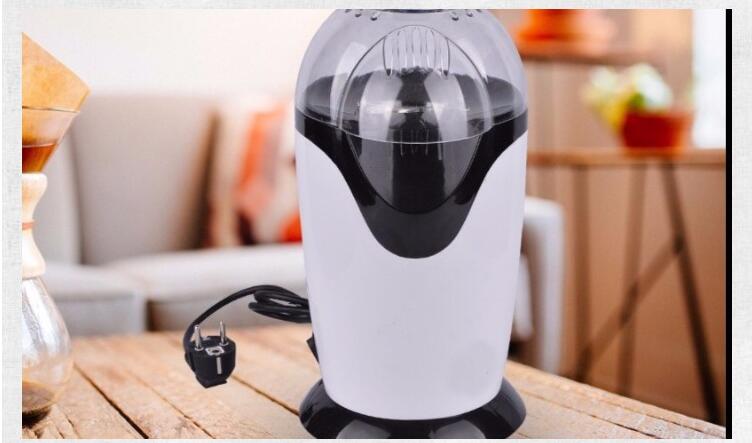Mini Electric Popcorn Machine for Kids, Fully Automatic Hot Air Popcorn Maker — White / Red