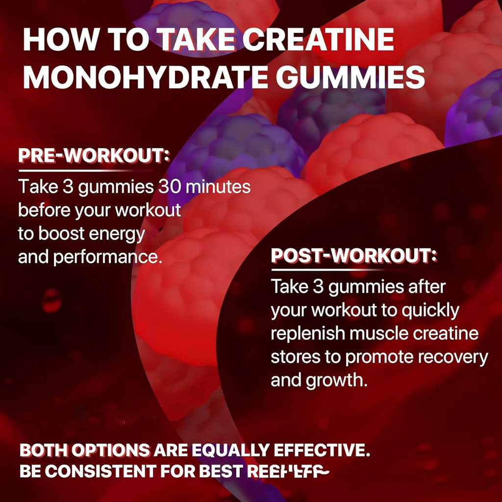 Muscle Boost Gummies with Creatine, Chewable Creatine Gummies Designed to Support Energy, Endurance & Muscle Recovery — 120 Count