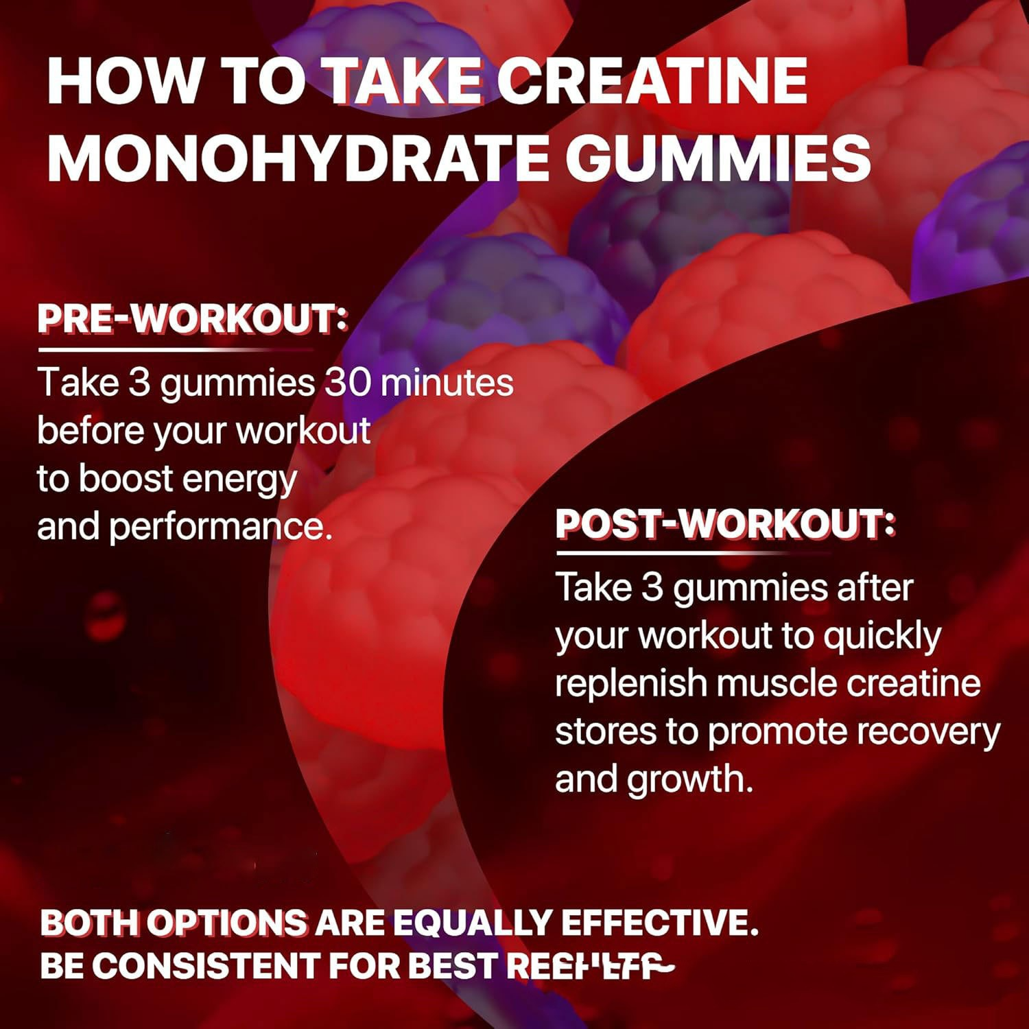 Muscle Boost Gummies with Creatine, Chewable Creatine Gummies Designed to Support Energy, Endurance & Muscle Recovery — 120 Count