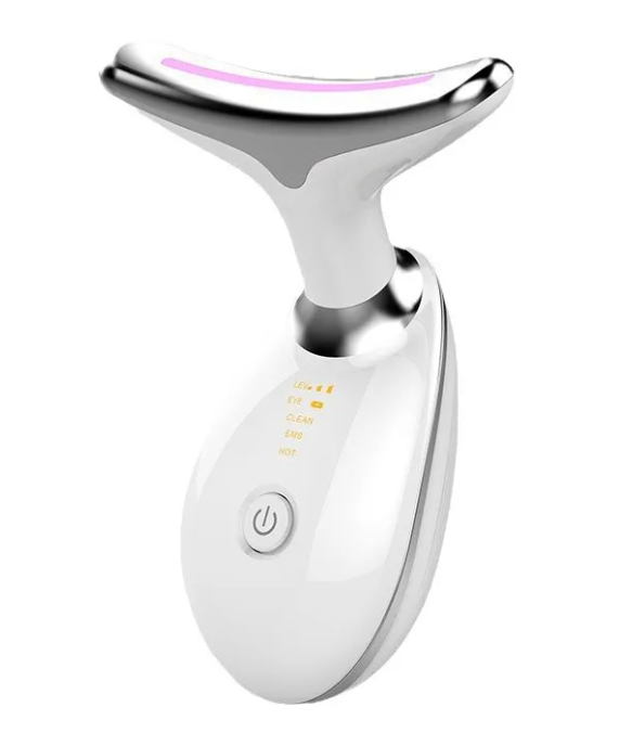 Photon Sculpting Face & Neck Wand, LED Light Therapy Facial Massager for Face & Neck — White / Black