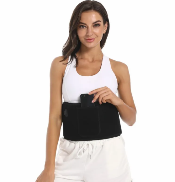 LED Infrared Belt Therapy Device, 105 LED Red & Infrared 660nm/850nm Heating Belt for Back, Waist, Shoulders & Neck — Black