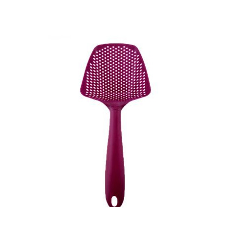 Kitchen Water Strainer Spatula, Large Slotted Scoop & Ice Shovel in Non-Toxic Nylon with Hanging Hole, 34.5x12.5x6cm — Multi-Color
