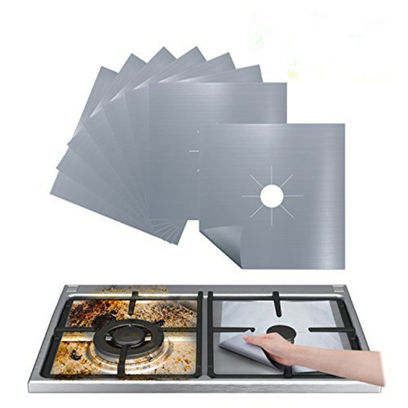 4-Pack Gas Stove Protector Cover Liners - Non-Stick Reusable Gas Range Top Burner Covers