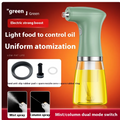 Electric Oil Sprayer for Cooking, USB Rechargeable Olive Oil Mister with One-Touch Fine Mist — Green / White